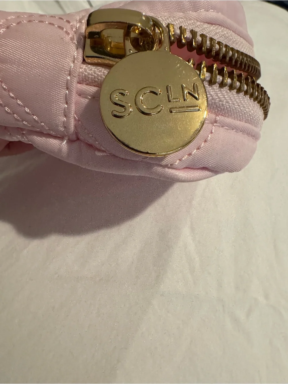 Stoney Clover Lane Pink Quilted Heart Mini Pouch